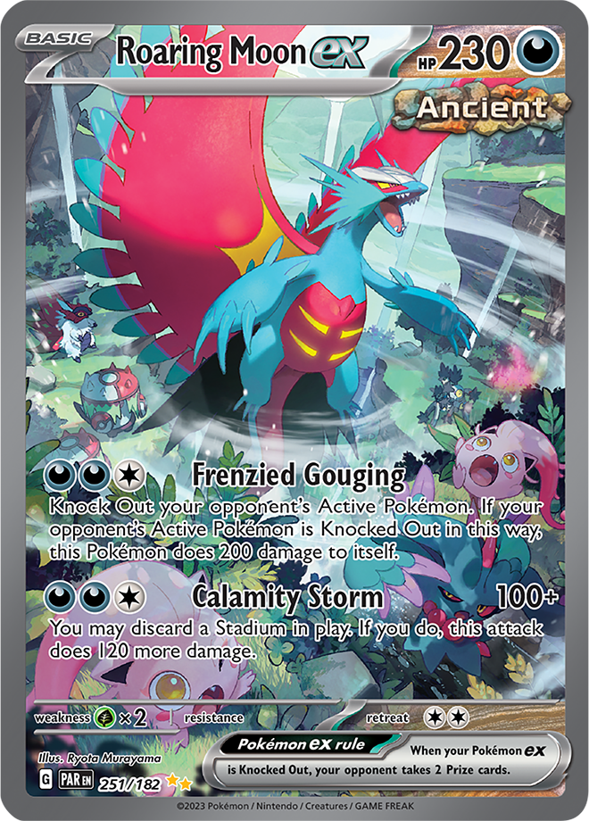roaring moon pokemon card gold Roaring Moon EX SIR 162/131 - Ace 9 main image 0