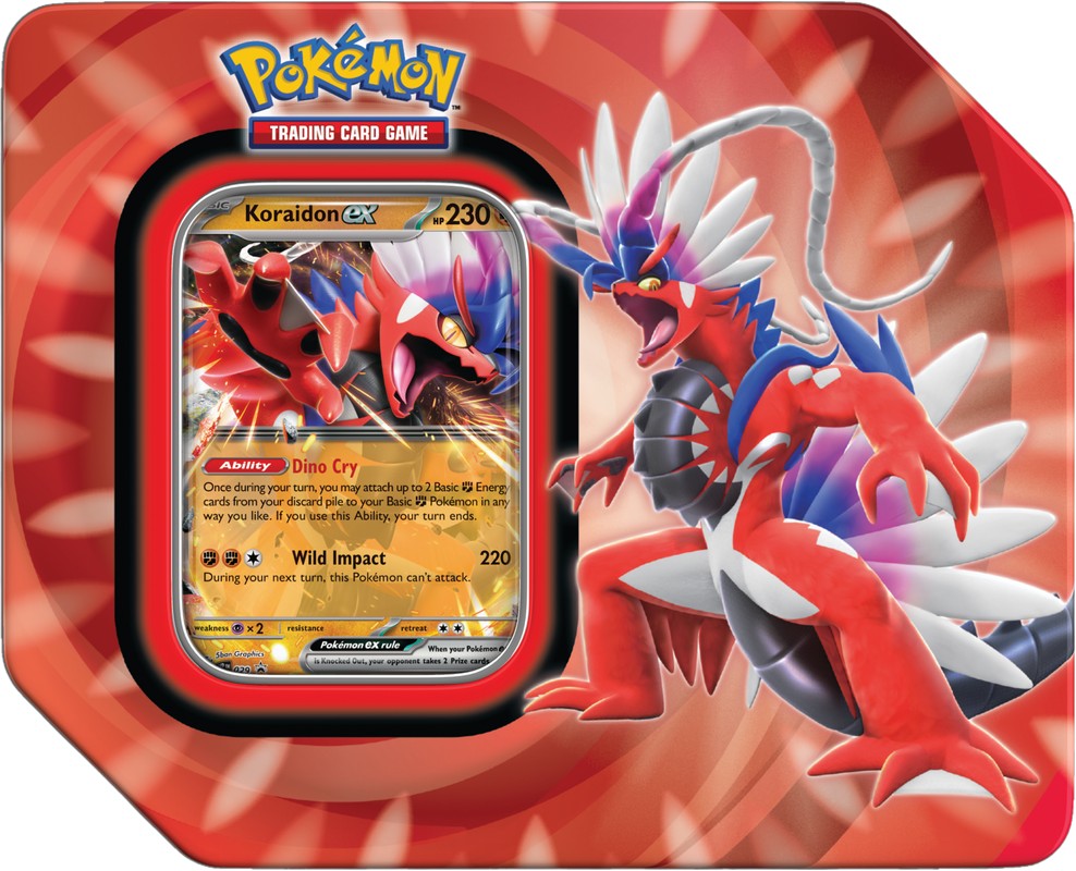 Pokemon TCG Scarlet & Violet Paldea Evolved KORAIDON EX Tin