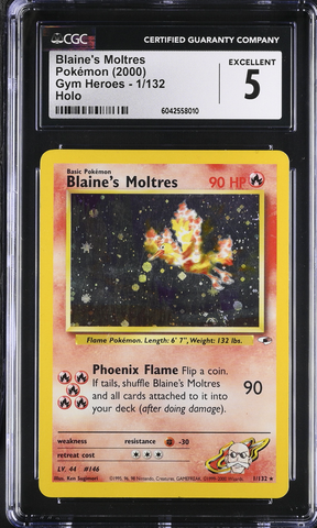 Blaine's Moltres - Gym Heroes - CGC 5
